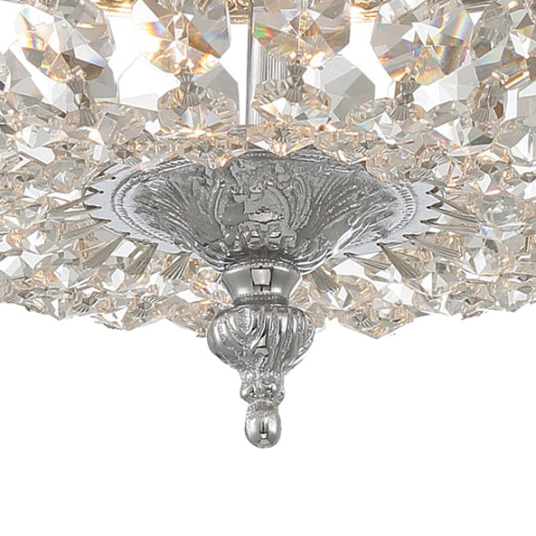 Crystorama 2 Light Clear Italian Crystal Polished Chrome Flush Mount 708-CH-CL-I