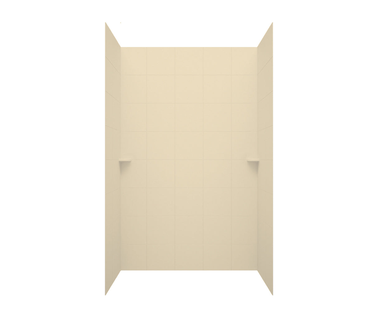 Swanstone SQMK96-3662 36 x 62 x 96 Swanstone Square Tile Glue up Shower Wall Kit in Bone SQMK963662.037