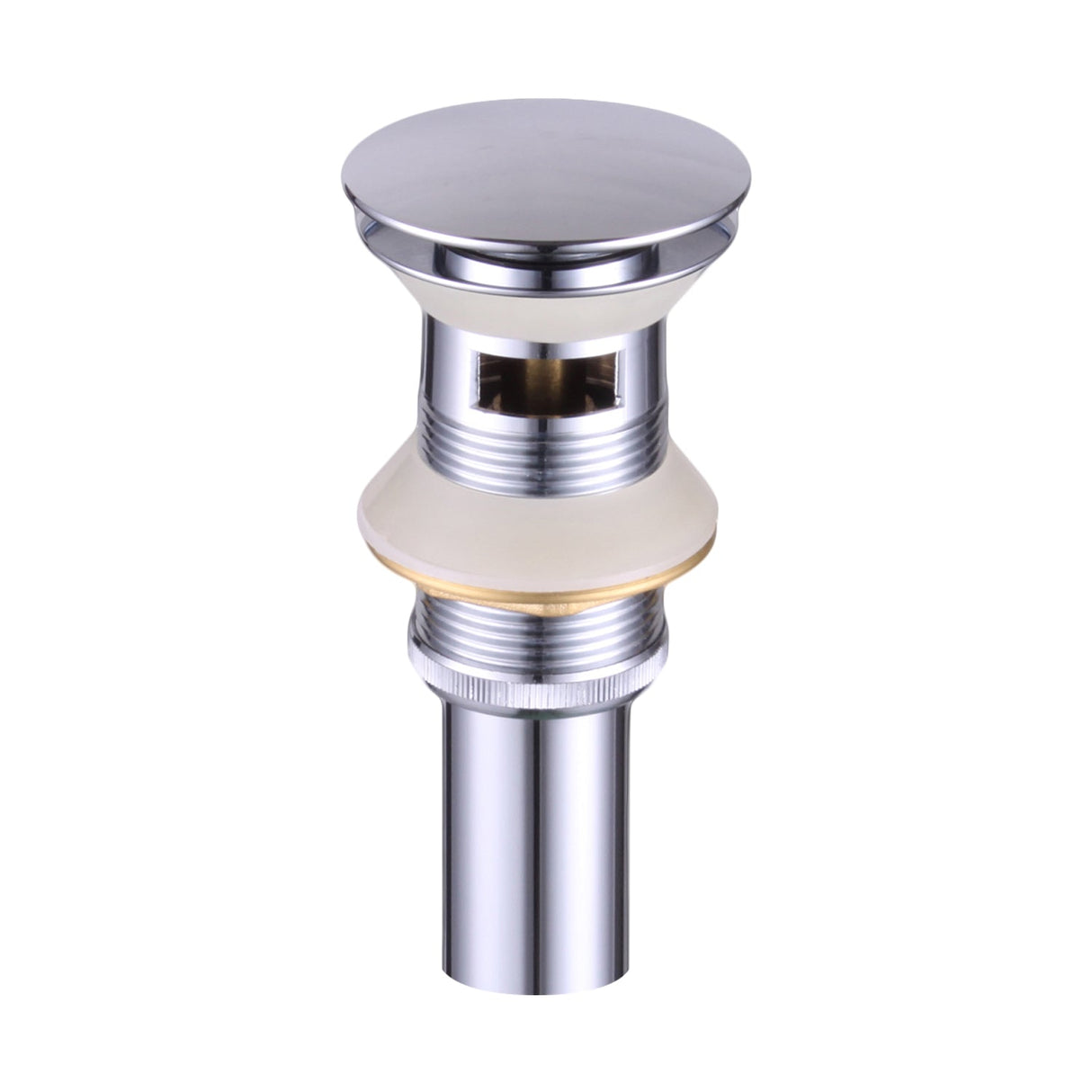 DAX Brass Round Vanity Sink Pop-Up Drain with Overflow, Chrome DAX-82006-CR