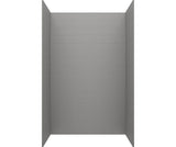 Swanstone MSMK72-3636 36 x 36 x 72 Swanstone Modern Subway Tile Glue up Bathtub and Shower Wall Kit in Ash Gray MSMK723636.203