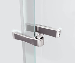 MAAX 136883-900-084-000 Reveal 71 51 ½-54 ½ x 71 ½ in. 8mm Pivot Shower Door for Alcove Installation with Clear glass in Chrome