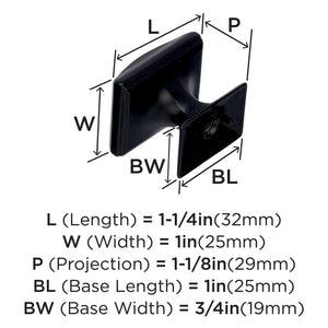 Amerock Cabinet Knob Black Bronze 1-1/4 inch (32 mm) Length Candler 1 Pack Drawer Knob Cabinet Hardware