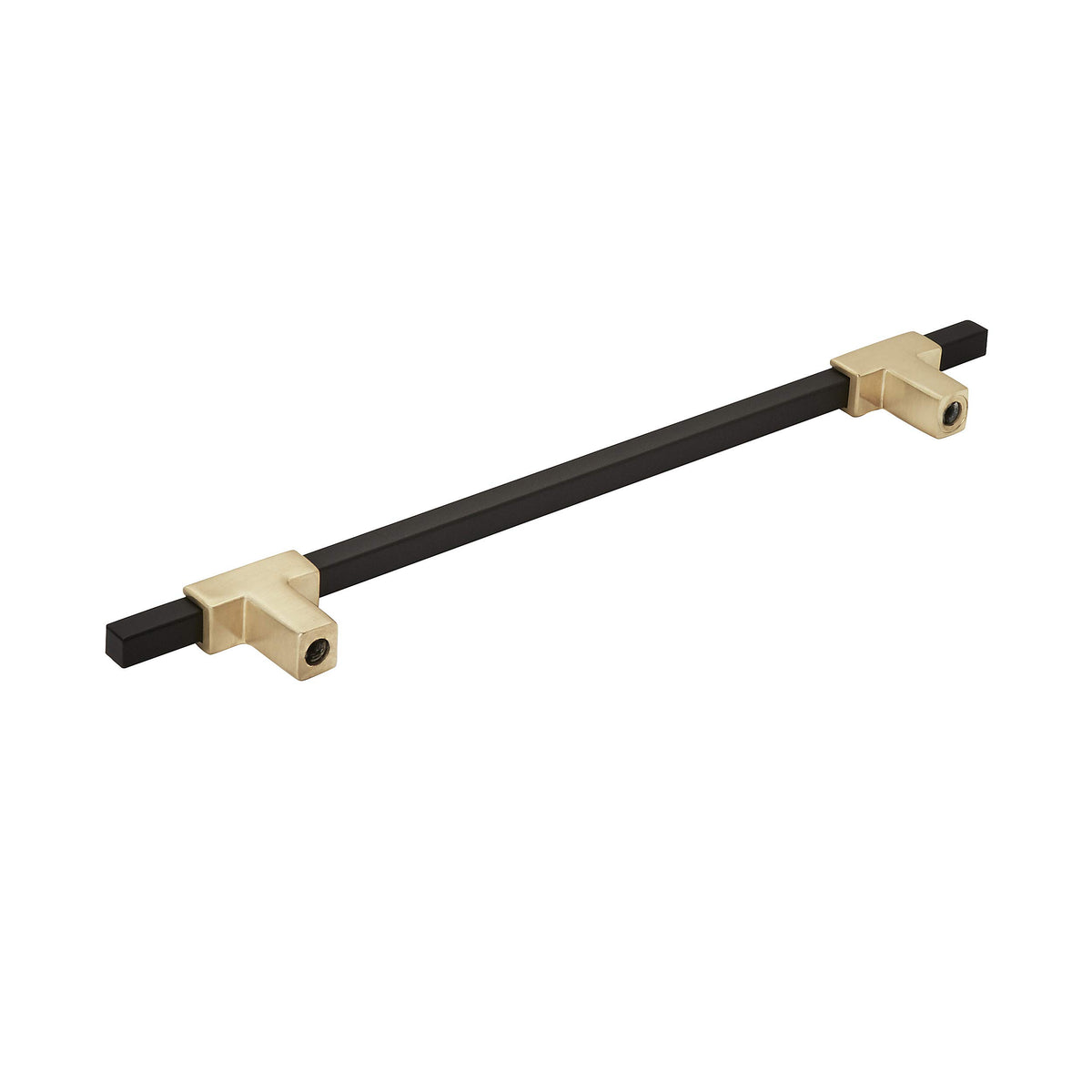 Amerock Cabinet Pull Brushed Gold/Matte Black 7-9/16 inch (192 mm) Center to Center Urbanite 1 Pack Drawer Pull Drawer Handle Cabinet Hardware