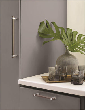 Amerock Cabinet Pull Silver Champagne/Black Nickel 10-1/16 inch (256 mm) Center to Center Mulino 1 Pack Drawer Pull Drawer Handle Cabinet Hardware