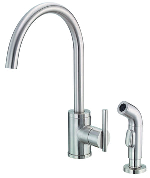 Gerber D401058SS Stainless Steel Parma Single Handle Kitchen Faucet