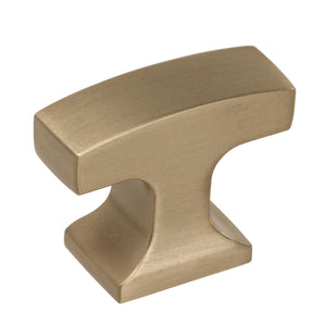 Amerock Cabinet Knob Golden Champagne 1-5/16 inch (33 mm) Length Westerly 1 Pack Drawer Knob Cabinet Hardware