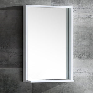 Fresca FVN8125WH Fresca Allier 24" White Modern Bathroom Vanity w/ Mirror