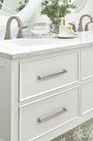Amerock BP37400G10 Satin Nickel Cabinet Pull 10-1/16 in (256 mm) Center-to-Center Cabinet Handle Stature Drawer Pull Kitchen Cabinet Handle Furniture Hardware