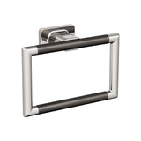 Amerock BH26612PNGM Polished Nickel/Gunmetal Towel Ring 5-1/4 in (133 mm) Length Towel Holder Esquire Hand Towel Holder for Bathroom Wall Small Kitchen Towel Holder Bath Accessories