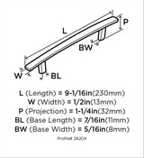 Amerock Cabinet Pull Polished Nickel 6-5/16 inch (160 mm) Center to Center Cyprus 1 Pack Drawer Pull Drawer Handle Cabinet Hardware