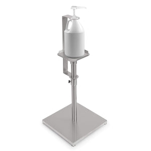 John Boos SDS-SB-3 Commercial Adjustable Stainless Steel Hand Sanitizer Jug Dispenser Holder/Stand, Maximum Height 52