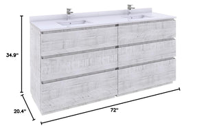 Fresca FCB31-3636RWH-FC-CWH-U