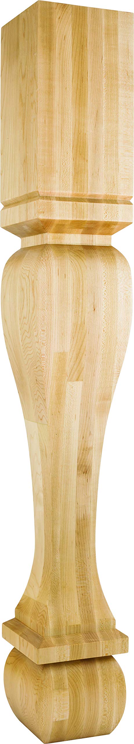 Hardware Resources ONL-10-36-HMP 36" W x 1-1/4" D x 7-1/2" H Hard Maple Acanthus Onlay