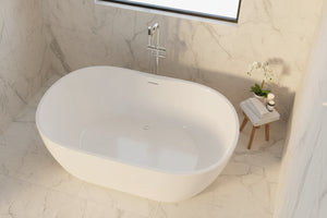 Harrison 71" Extra-Wide Acrylic Freestanding Soaking Tub – Insulated – White