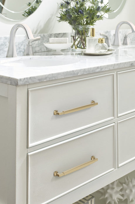 Amerock BP37400CZ Champagne Bronze Cabinet Pull 10-1/16 in (256 mm) Center-to-Center Cabinet Handle Stature Drawer Pull Kitchen Cabinet Handle Furniture Hardware