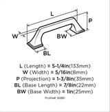 Amerock Cabinet Pull Satin Nickel 3-3/4 inch (96 mm) Center-to-Center Exceed 1 Pack Drawer Pull Cabinet Handle Cabinet Hardware