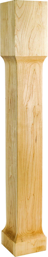 Hardware Resources P68-5-HMP 5" W x 5" D x 35-1/2" H Hard Maple Tapered Art Nouveau Post