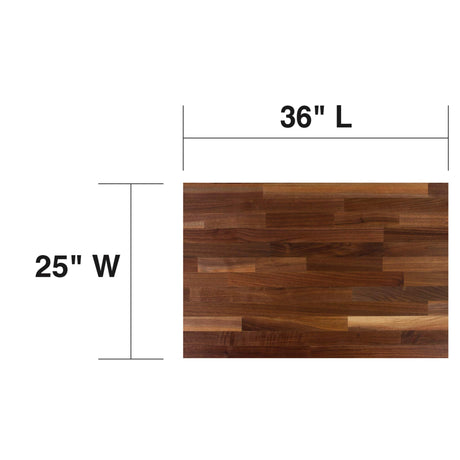 John Boos WALKCT-BL3625-O Blended Walnut Counter Top with Oil Finish, 1.5" Thickness, 36" x 25"