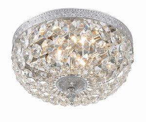 Crystorama 2 Light Hand Cut Crystal Polished Chrome Flush Mount 710-CH-CL-MWP