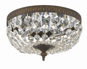 Crystorama 2 Light Hand Cut Crystal Polished Chrome Flush Mount 710-CH-CL-MWP