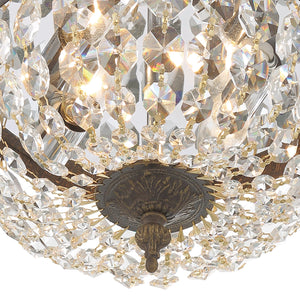 Crystorama 2 Light Hand Cut Crystal Polished Chrome Flush Mount 710-CH-CL-MWP