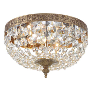 Crystorama 2 Light Clear Italian Crystal Polished Chrome Flush Mount 710-CH-CL-I
