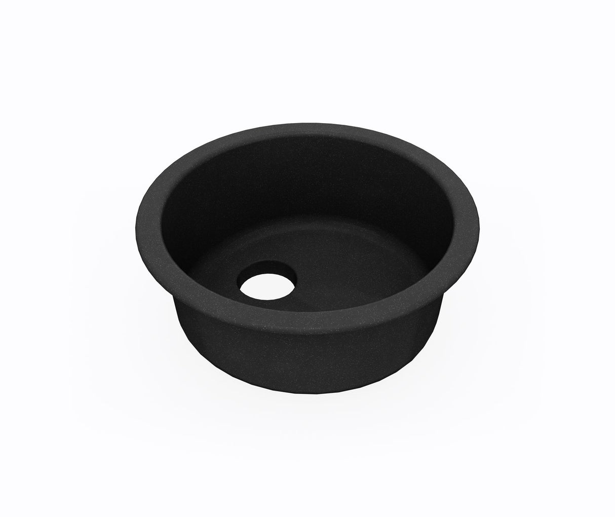 Swanstone KSRB-18 Swanstone Dual Mount Round Bowl Sink in Black Galaxy KS00018RB.015