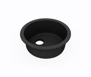 Swanstone KSRB-18 Swanstone Dual Mount Round Bowl Sink in Black Galaxy KS00018RB.015