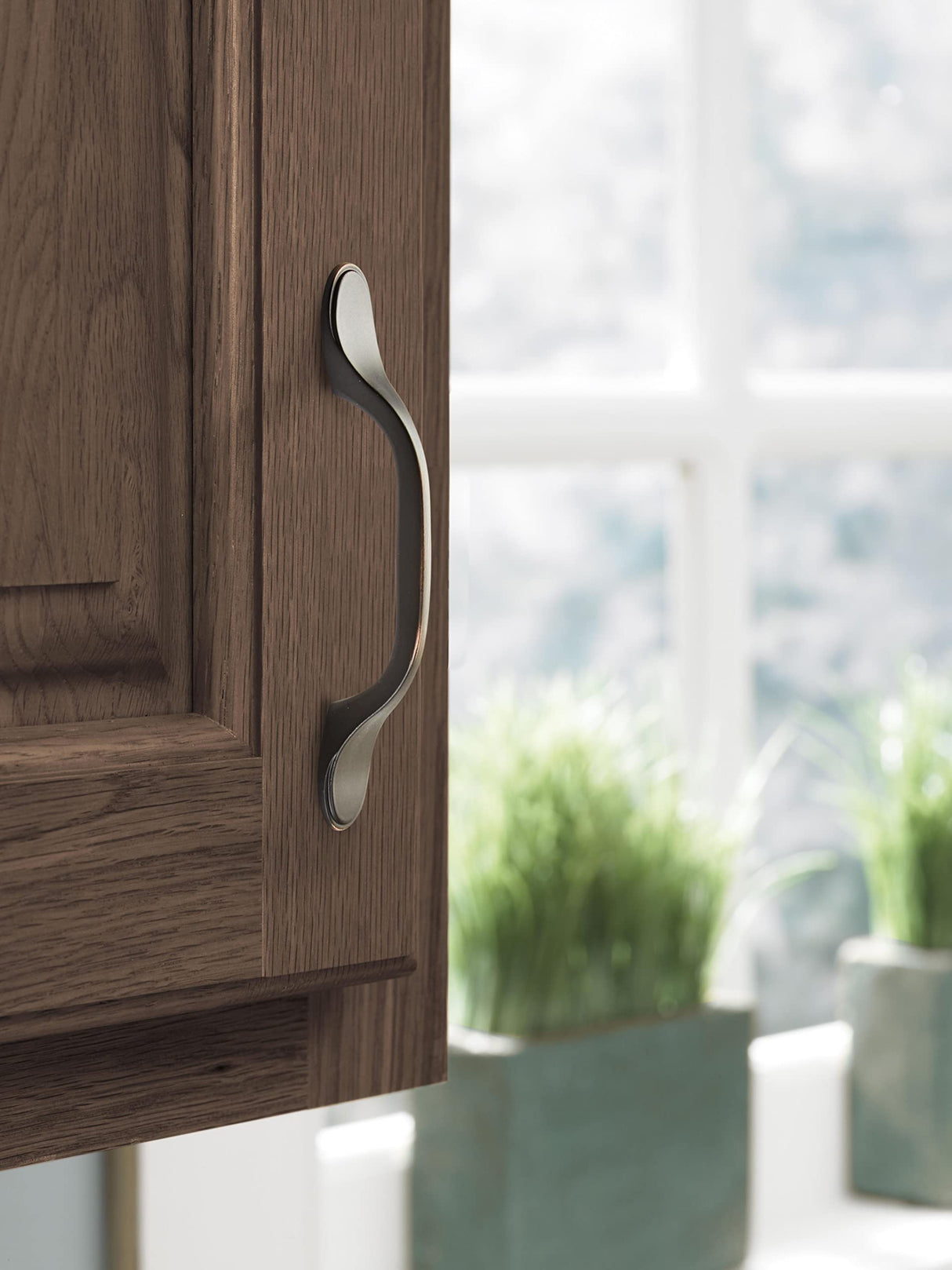 Amerock Cabinet Pull Oil Rubbed Bronze 3 inch (76 mm) Center-to-Center Ravino 1 Pack Drawer Pull Drawer Handle Cabinet Hardware