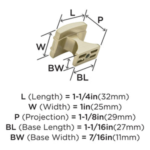 Amerock Cabinet Knob Golden Champagne 1-1/4 inch (32 mm) Length Davenport 1 Pack Drawer Knob Cabinet Hardware