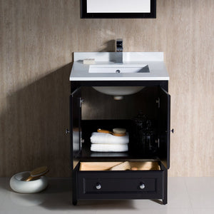 Fresca FVN2024ES Fresca Oxford 24" Espresso Traditional Bathroom Vanity