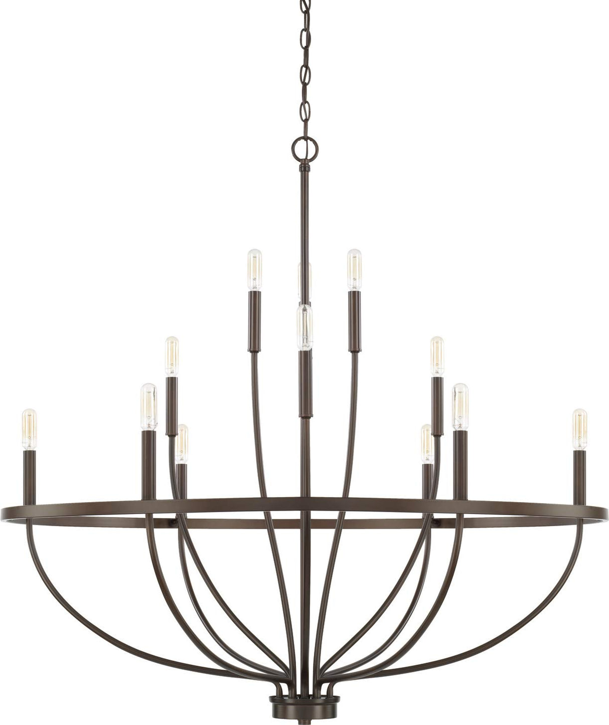 Capital Lighting 428501BN Greyson 12 Light Chandelier Brushed Nickel