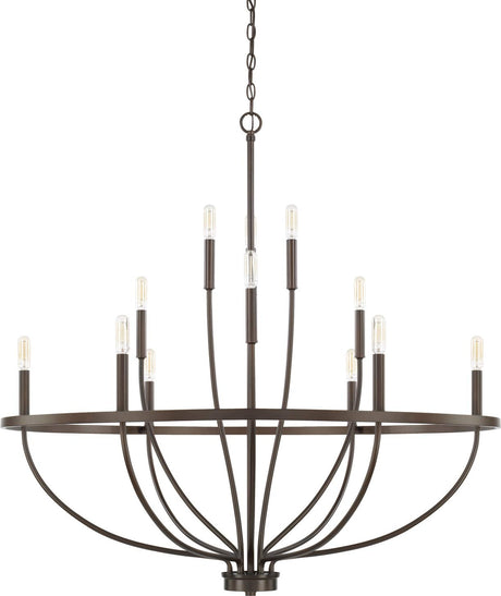 Capital Lighting 428501BN Greyson 12 Light Chandelier Brushed Nickel