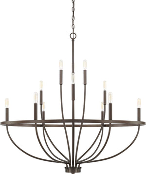 Capital Lighting 428501BZ Greyson 12 Light Chandelier Bronze
