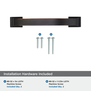Amerock Cabinet Pull Oil Rubbed Bronze 3-3/4 inch (96 mm) Center to Center Candler 1 Pack Drawer Pull Drawer Handle Cabinet Hardware