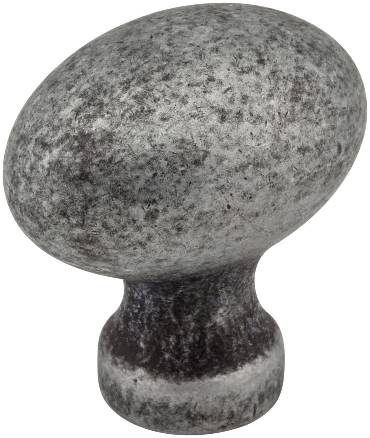 Jeffrey Alexander 3990-SIM 1-3/16" Overall Length Distressed Antique Silver Football Bordeaux Cabinet Knob