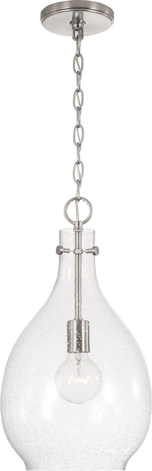 Capital Lighting 349011BN Brentwood 1 Light Pendant Brushed Nickel