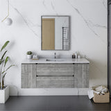 Fresca FVN31-123012ASH Fresca Formosa 54" Wall Hung Modern Bathroom Vanity w/ Mirror in Ash