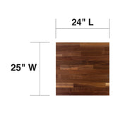 John Boos WALKCT-BL2425-V Blended Walnut Counter Top with Varnique Finish, 1.5" Thickness, 24" x 25"