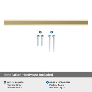 Amerock Cabinet Pull Golden Champagne 5-1/16 in (128 mm) Center-to-Center Drawer Pull Caliber Kitchen and Bath Hardware Furniture Hardware