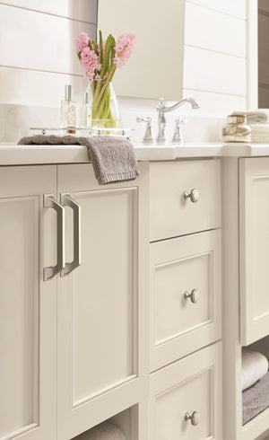 Amerock Cabinet Pull Satin Nickel 5-1/16 inch (128 mm) Center-to-Center Exceed 1 Pack Drawer Pull Cabinet Handle Cabinet Hardware