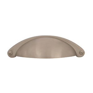 Amerock Cabinet Cup Pull Satin Nickel 2-1/2 inch (64 mm) Center to Center Cup Pulls 1 Pack Drawer Pull Drawer Handle Cabinet Hardware
