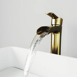 VIGO Niko 10.5 inch H Single Hole Single Handle Bathroom Faucet in Matte Gold - Vessel Sink Faucet VG03024MG