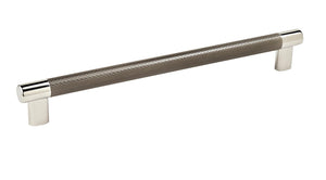 Amerock Cabinet Pull Polished Nickel/Gunmetal 10-1/16 inch (256 mm) Center to Center Esquire 1 Pack Drawer Pull Drawer Handle Cabinet Hardware