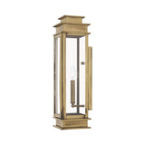 Livex 20207-01 Transitional One Light Outdoor Wall Lantern from Princeton Collection Finish, Antique Brass