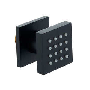 DAX Brass Square Body Jets, Matte Black DAX-1014-BL
