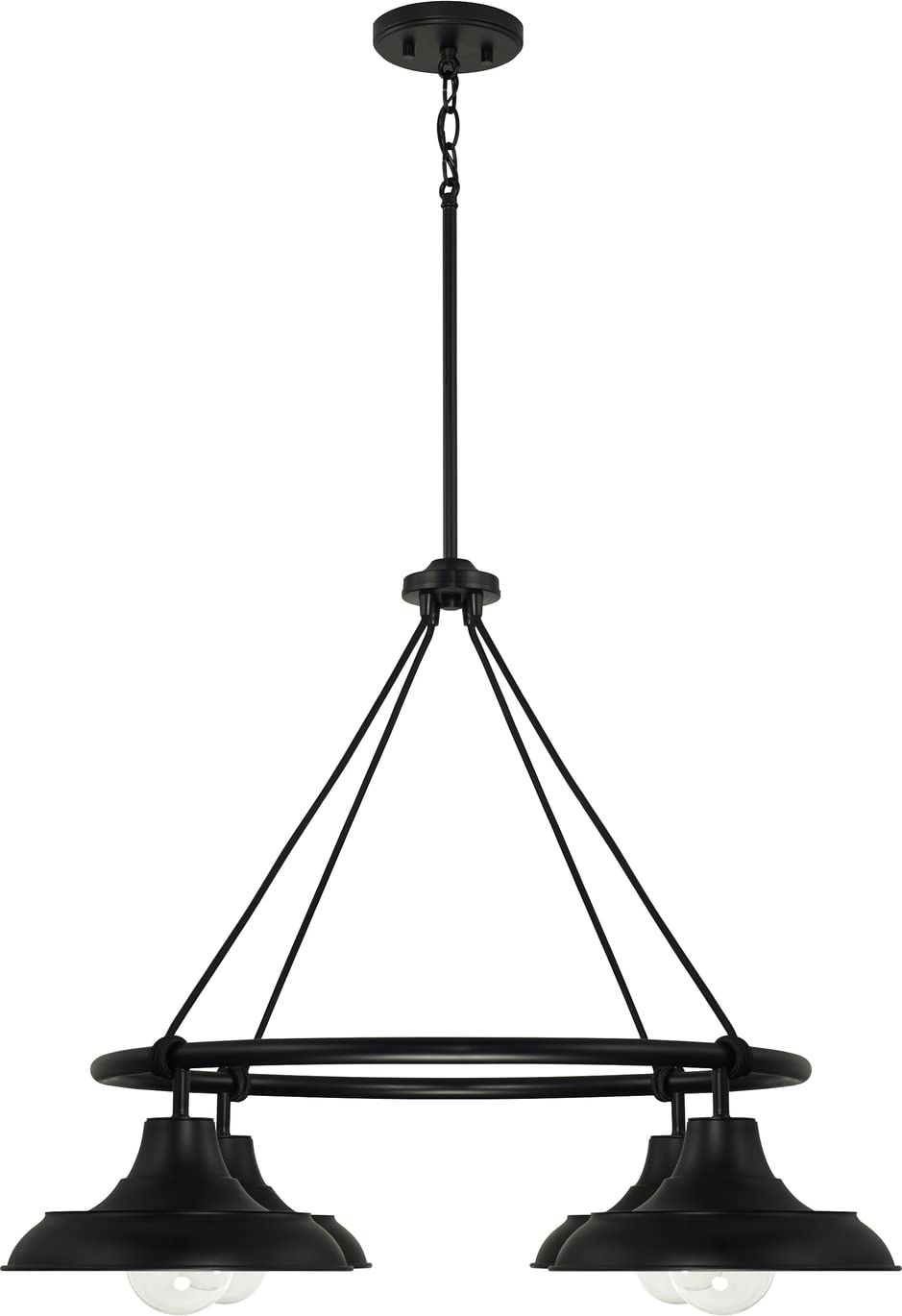 Capital Lighting 442141MB Jones 4 Light Chandelier Matte Black