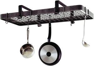 Enclume PR13WG HS 37" Low Ceiling Rectangle Pot Rack w/ 18 Hooks HS