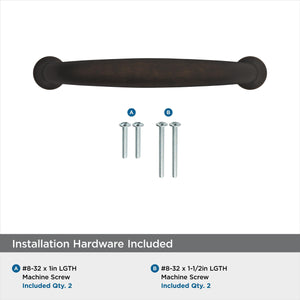Amerock Cabinet Pull Oil Rubbed Bronze 3-3/4 inch (96 mm) Center-to-Center Renown 1 Pack Drawer Pull Cabinet Handle Cabinet Hardware