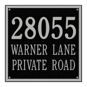 Whitehall 2118BS - Personalized Square Plaque - Estate - Wall - 3 line